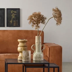 Kunstplanten & Bloemen< Kunstbloem Heracleum Bruin - 80 cm