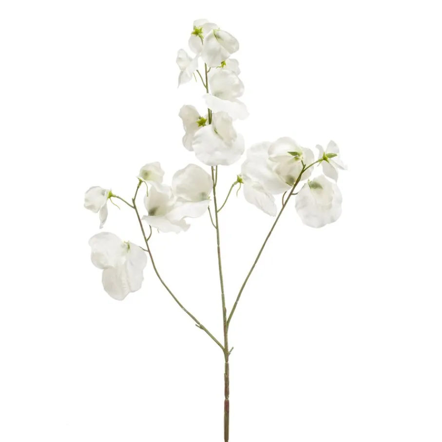 Kunstplanten & Bloemen< Kunstbloem Lathyrus Crème - 75 cm