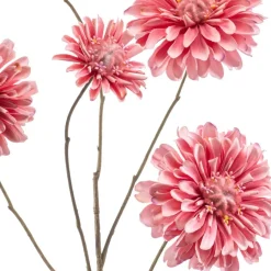 Kunstplanten & Bloemen< Kunstbloem Zinnia Roze - 88 cm