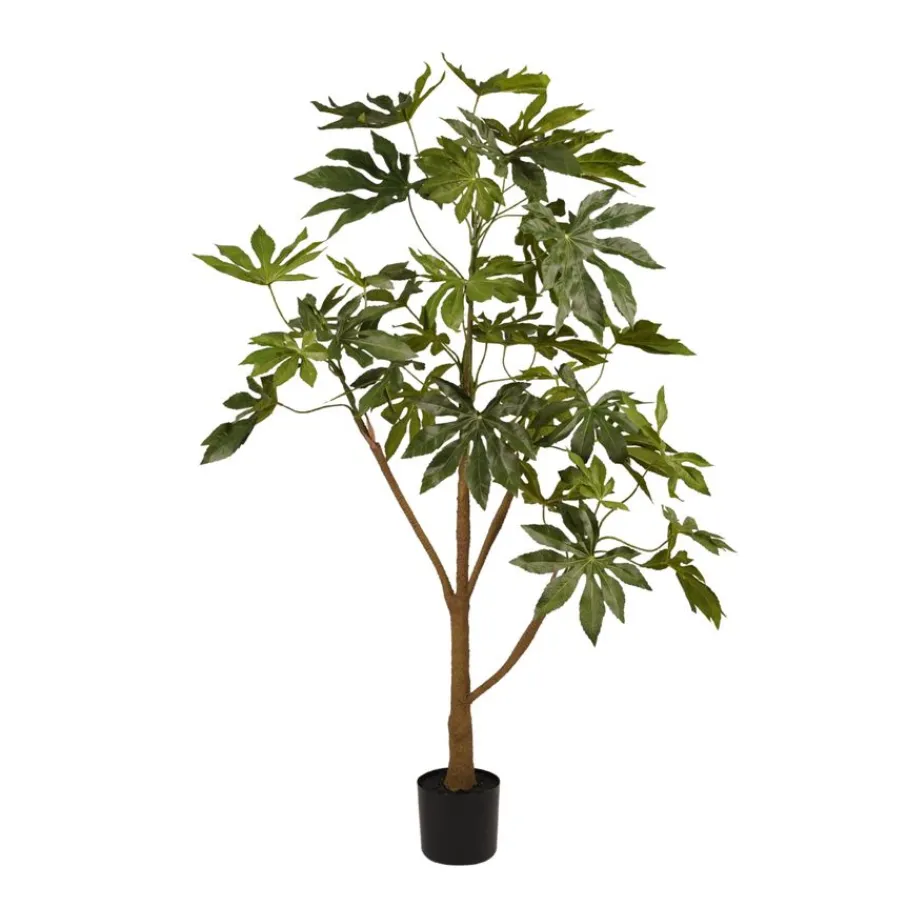 Kunstplanten & Bloemen< Kunstplant Fatsia Groen - 150 cm hoog