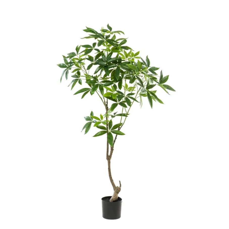 Kunstplanten & Bloemen< Kunstplant Pachira Groen - 150 cm hoog