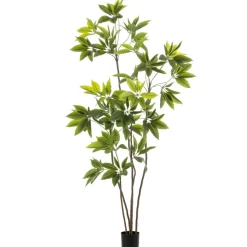 Kunstplanten & Bloemen< Kunstplant Schefflera Groen - 195 cm hoog