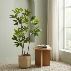 Kunstplanten & Bloemen< Kunstplant Schefflera Groen - 150 cm hoog