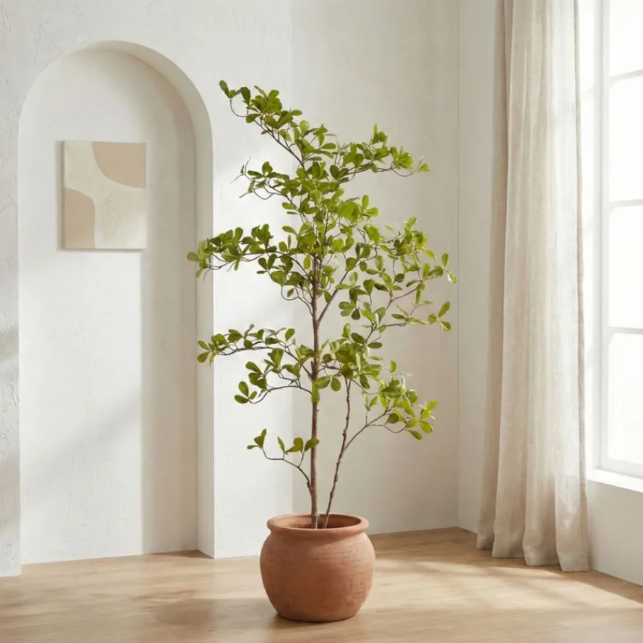 Kunstplanten & Bloemen< Kunstplant Terminalia Groen - 145 cm hoog
