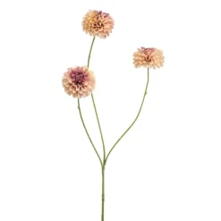 Kunstplanten & Bloemen< Kunsttak Dahlia Pompom Zalm - 68 cm
