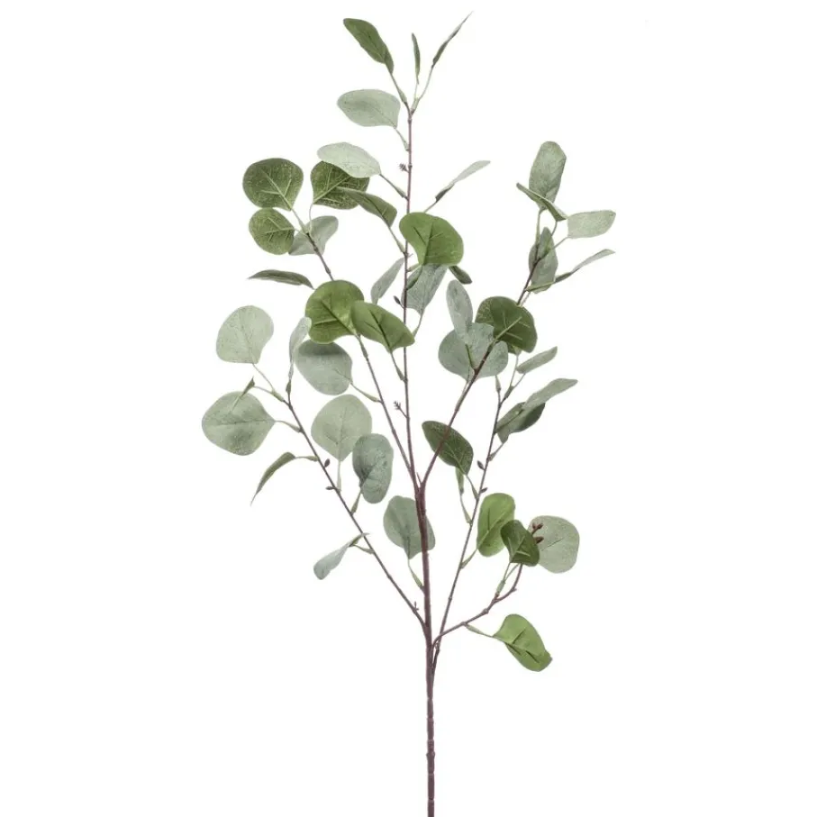 Kunstplanten & Bloemen< Kunsttak Eucalyptus Groen - 90 cm