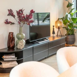 Kunstplanten & Bloemen< Kunsttak Eucalyptus Rood - 80 cm