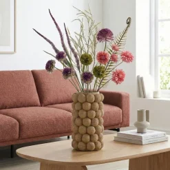 Kunstplanten & Bloemen< Kunsttak Grass Flower Paars - 115 cm