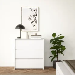 Opbergkasten< Ladekast Atlanta Wit - 80x84x48 cm