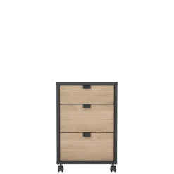 Opbergkasten< Ladekast Bram Donkergrijs / Eiken - 41x61x49 cm