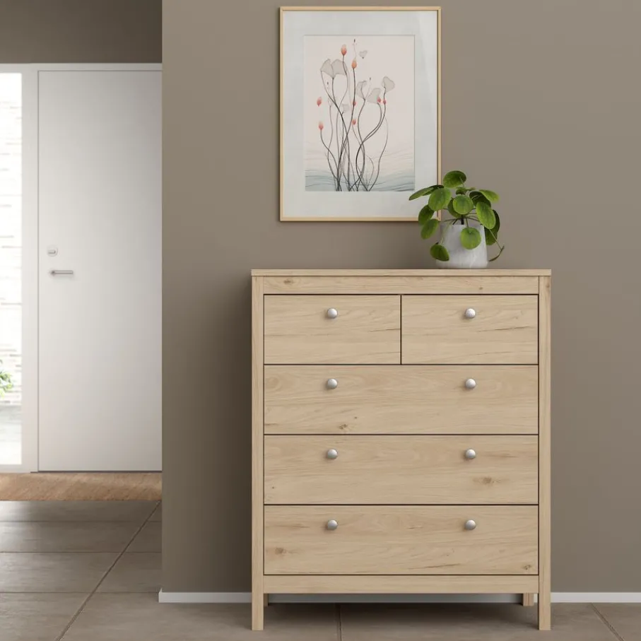 Opbergkasten< Ladekast Dallas Eiken - 83x99x39 cm