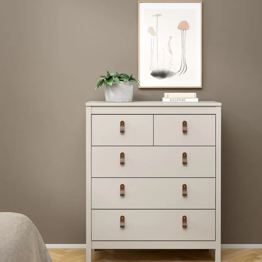 Opbergkasten< Ladekast Dallas Taupe - 83x99x39 cm