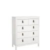 Opbergkasten< Ladekast Dallas Wit - 83x99x39 cm