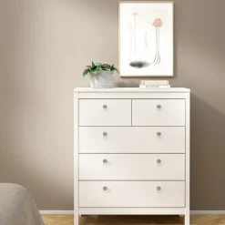 Opbergkasten< Ladekast Dallas Wit - 83x99x39 cm