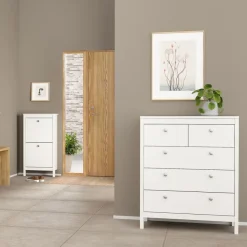 Opbergkasten< Ladekast Dallas Wit - 83x99x39 cm