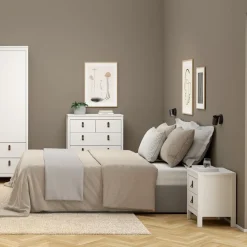 Opbergkasten< Ladekast Dallas Wit - 83x99x39 cm