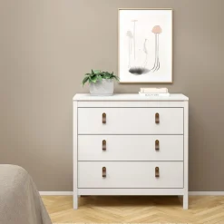 Opbergkasten< Ladekast Dallas Wit - 84x80x39 cm