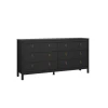 Ladekasten|Dressoirs< Ladekast Dallas Zwart - 160x80x39 cm