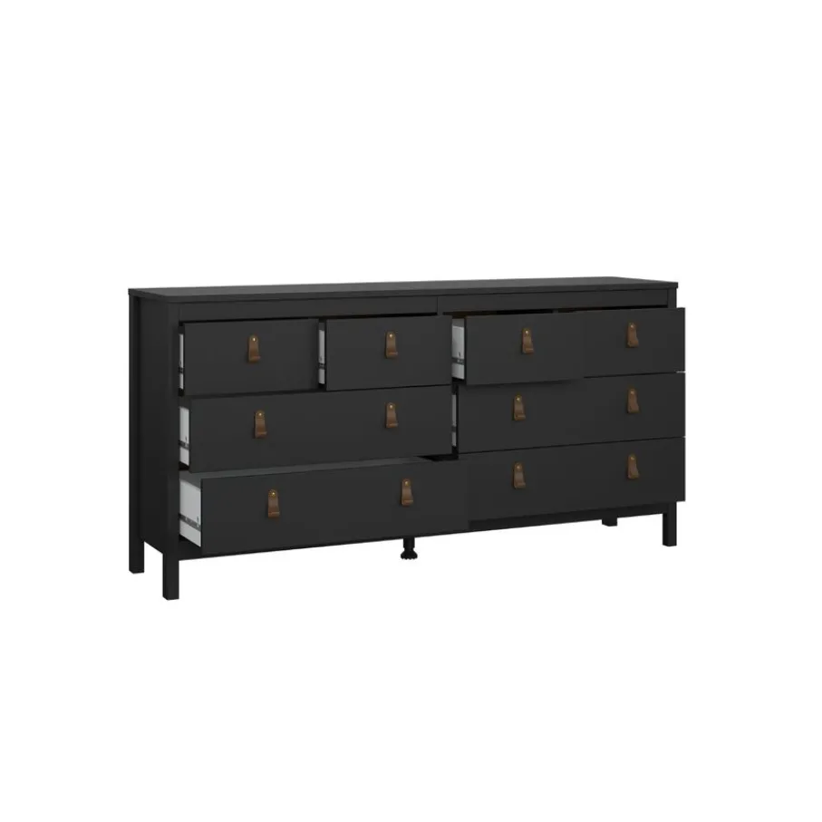 Ladekasten|Dressoirs< Ladekast Dallas Zwart - 160x80x39 cm