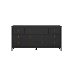 Ladekasten|Dressoirs< Ladekast Dallas Zwart - 160x80x39 cm