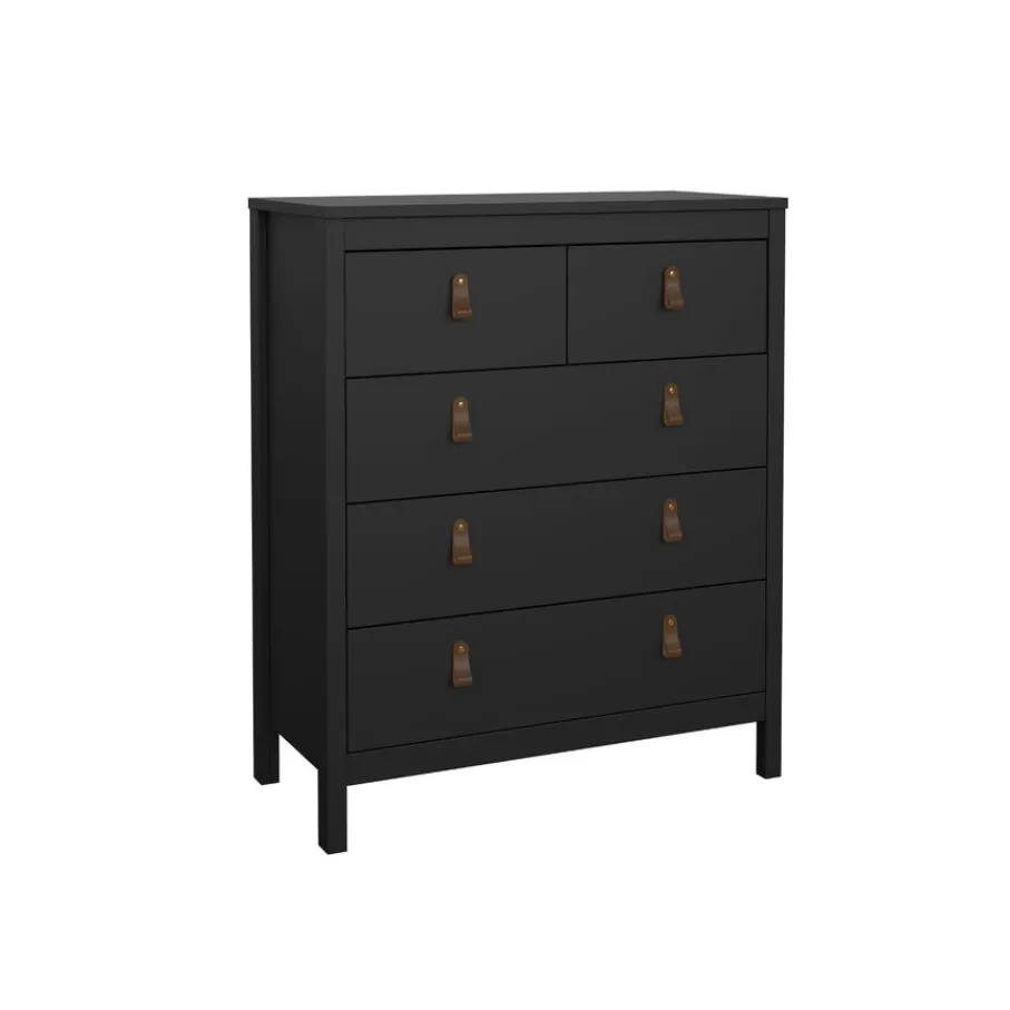Opbergkasten< Ladekast Dallas Zwart - 83x99x39 cm