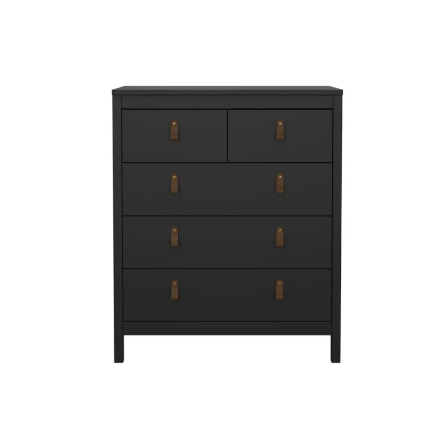 Opbergkasten< Ladekast Dallas Zwart - 83x99x39 cm