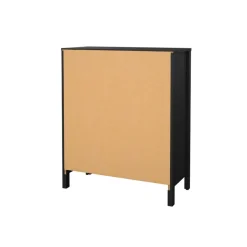 Opbergkasten< Ladekast Dallas Zwart - 83x99x39 cm