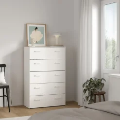 Ladekasten< Ladekast Harper Wit - 75x115x36 cm