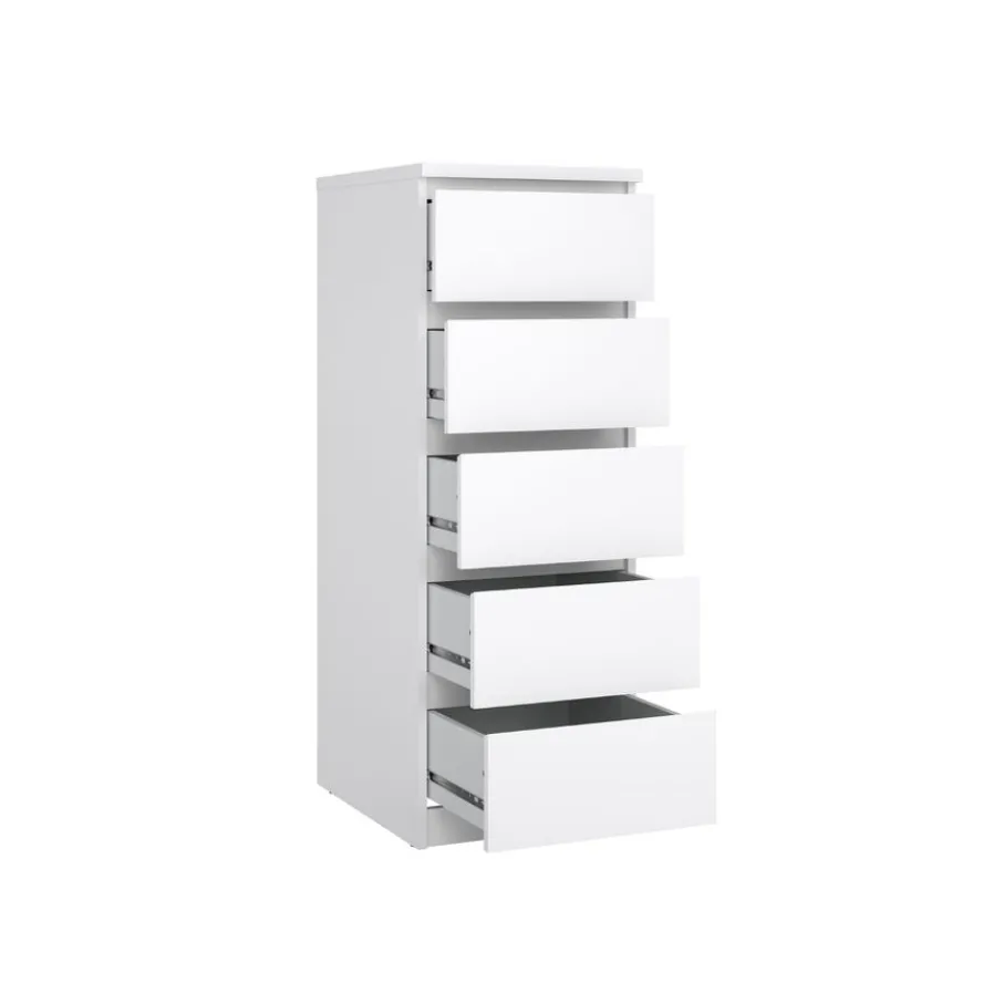 Opbergkasten< Ladekast Luna Hoogglans Wit - 41x112x50 cm