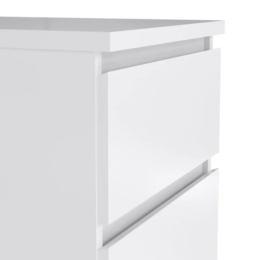 Opbergkasten< Ladekast Luna Hoogglans Wit - 41x112x50 cm