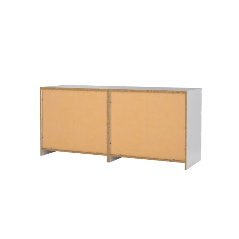Opbergkasten< Ladekast Luna Hoogglans Wit - 154x71x50 cm