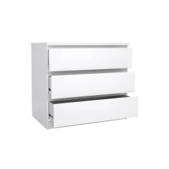 Opbergkasten< Ladekast Luna Hoogglans Wit - 77x71x50 cm