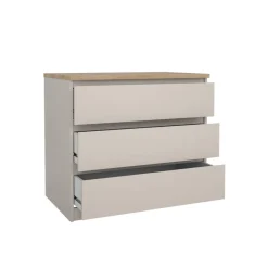 Ladekasten< Ladekast Luna Taupe / Eiken - 77x71x50 cm