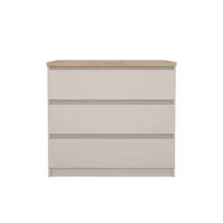 Ladekasten< Ladekast Luna Taupe / Eiken - 77x71x50 cm