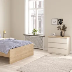 Ladekasten< Ladekast Luna Taupe / Eiken - 77x71x50 cm
