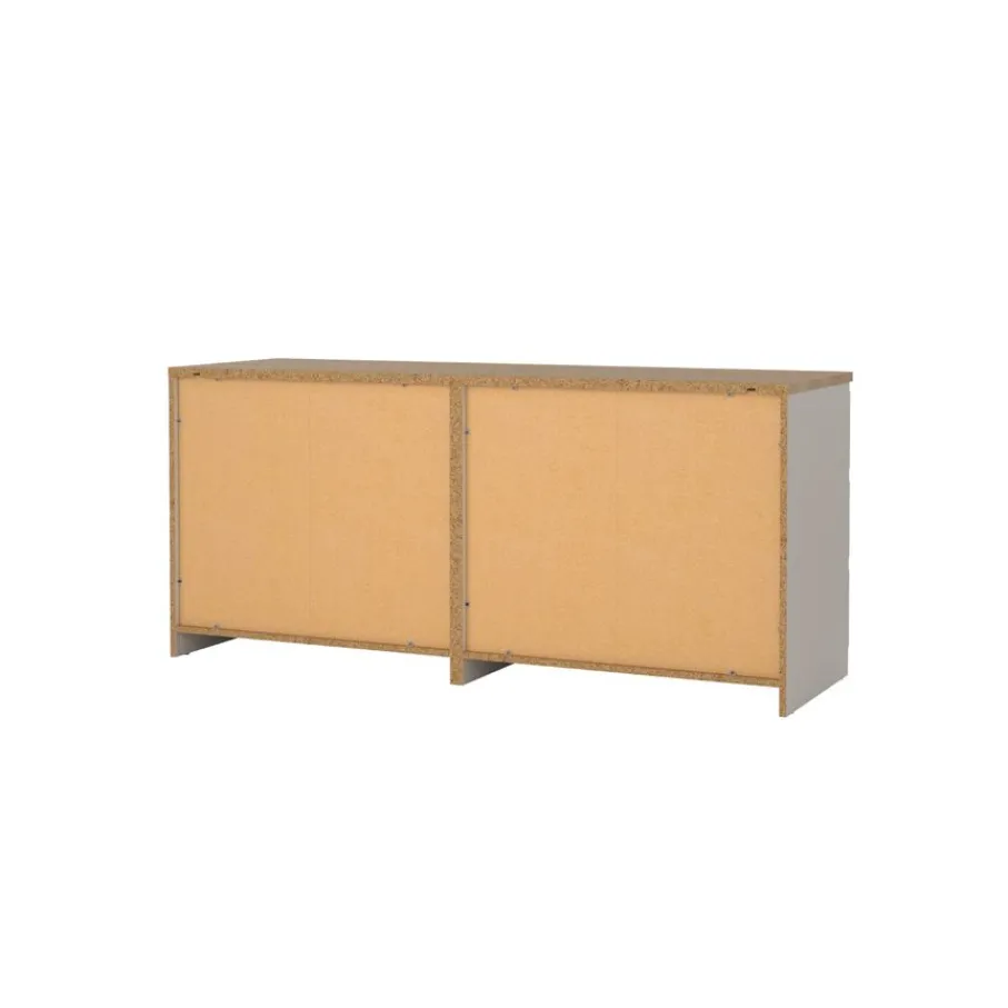 Opbergkasten< Ladekast Luna Taupe / Eiken - 154x71x50 cm