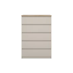 Opbergkasten< Ladekast Luna Taupe / Eiken - 77x112x50 cm