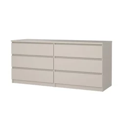 Opbergkasten< Ladekast Luna Taupe - 154x71x50 cm