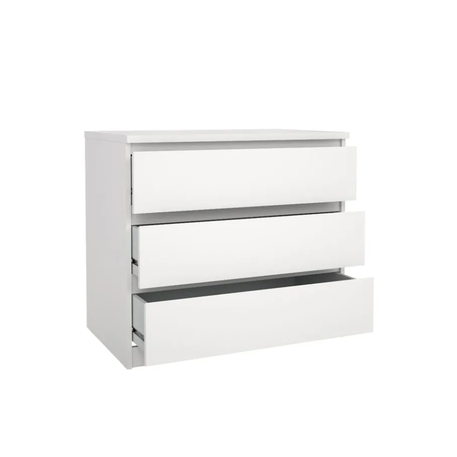 Opbergkasten< Ladekast Luna Wit - 77x71x50 cm
