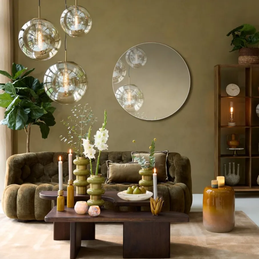 Bijzettafels<Light - Living Light & Living Bijzettafel Franca Oker - Ø 34 cm