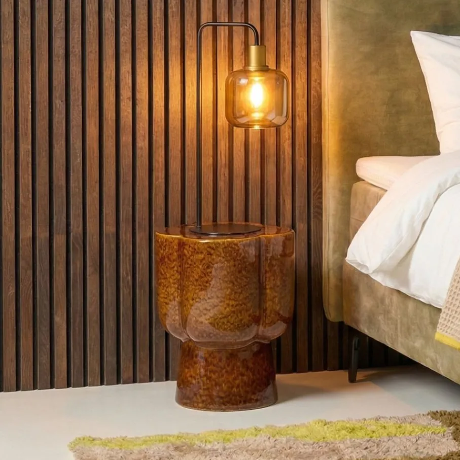 Bijzettafels<Light - Living Light & Living Bijzettafel Junto Bruin - 35x35 cm