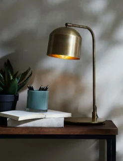 Bureaulampen|Tafellampen<Light - Living Light & Living Bureaulamp Aleso Brons - E27 - 48 cm hoog