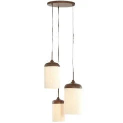 Hanglampen<Light - Living Light & Living Hanglamp Danialo Bruin - 3 x E27 - Ø 35 cm