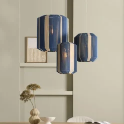 Hanglampen<Light - Living Light & Living Hanglamp Kozana Blauw - E27 - Ø 36 cm