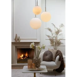 Hanglampen<Light - Living Light & Living Hanglamp Medina Wit - E27 - Ø 30 cm