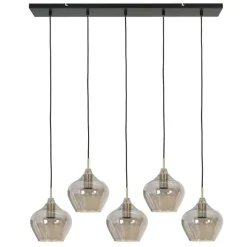 Hanglampen<Light - Living Light & Living Hanglamp Rakel Brons - 5 x E27 - 104 cm breed