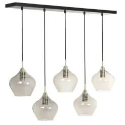 Hanglampen<Light - Living Light & Living Hanglamp Rakel Brons - 5 x E27 - 104 cm breed