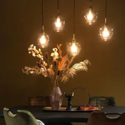 Hanglampen<Light - Living Light & Living Hanglamp Rakel Brons - 5 x E27 - 104 cm breed