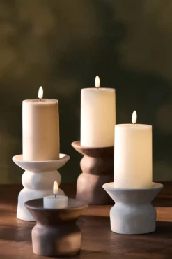 Kaarsen & Kandelaars<Light - Living Light & Living Kandelaar Atrani Crème - 15 cm hoog