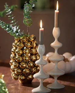Kaarsen & Kandelaars<Light - Living Light & Living Kandelaar Vireen Zand - 27 cm hoog